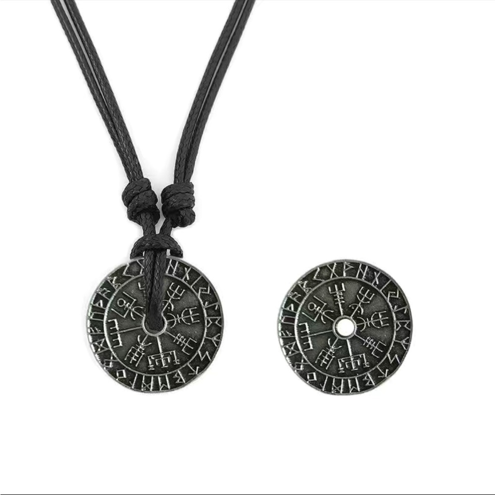 Viking Rune Compass Pendant